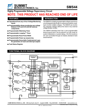 SMS44S Datasheet PDF Summit Microelectronics
