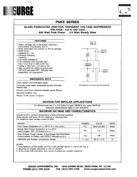 P6KE36 Datasheet PDF Surge Components