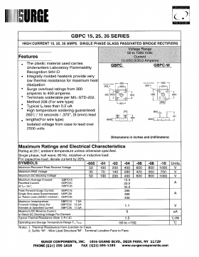 GBPC15-005 Datasheet PDF Surge Components