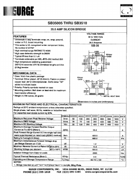 SB35005 Datasheet PDF Surge Components
