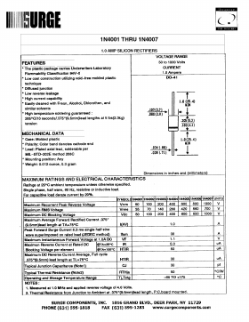 1N4002 Datasheet PDF Surge Components
