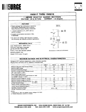 1N5819 Datasheet PDF Surge Components