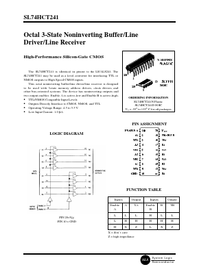 SL74HCT241N Datasheet PDF System Logic Semiconductor