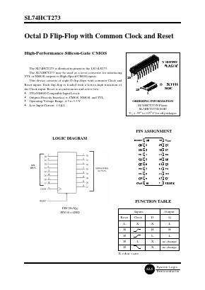 SL74HCT273N Datasheet PDF System Logic Semiconductor