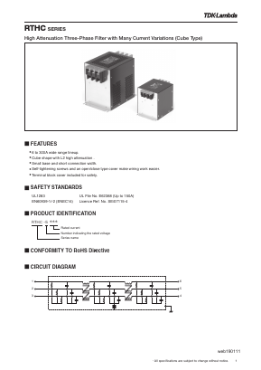 RTHC-5100 Datasheet PDF TDK Corporation
