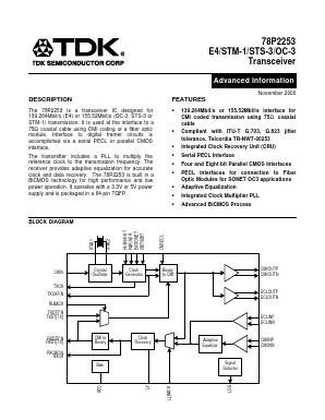 78P2253-IGT Datasheet PDF TDK Corporation