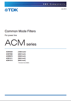 ACM7060-901-2P-T Datasheet PDF TDK Corporation