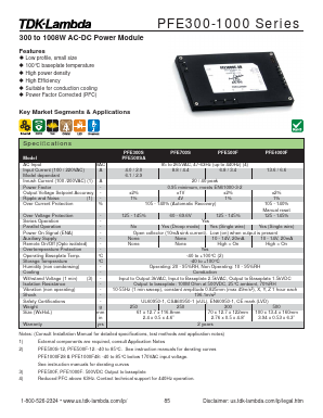 PFE700S Datasheet PDF TDK Corporation