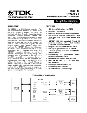 78Q2132 Datasheet PDF TDK Corporation