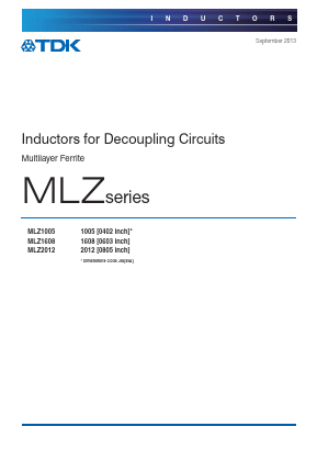 MLZ2012DR10DT Datasheet PDF TDK Corporation