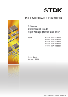 C3216X7S3A102K085AA Datasheet PDF TDK Corporation