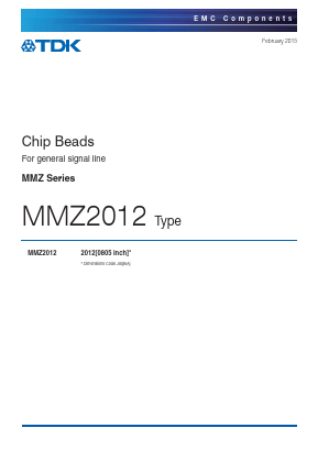 MMZ2012S301AT000 Datasheet PDF TDK Corporation