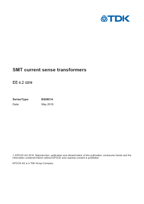 B82801A Datasheet PDF TDK Corporation