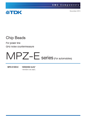 MPZ1005F330ETD25 Datasheet PDF TDK Corporation