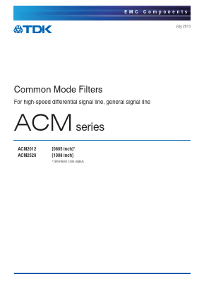 ACM2012-900-2P-T002 Datasheet PDF TDK Corporation