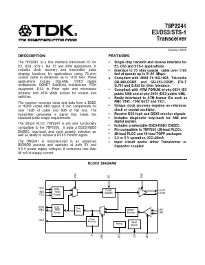 78P2241-IGT Datasheet PDF TDK Corporation