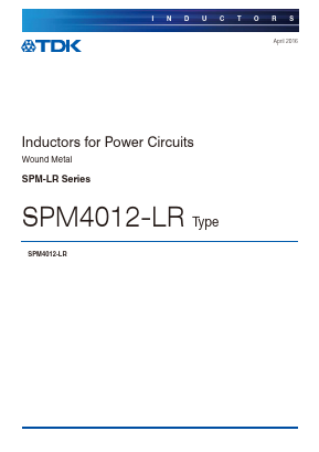SPM4012-LR Datasheet PDF TDK Corporation