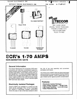 S1065P Datasheet PDF Teccor Electronics