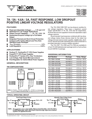 TCL1587-3.3CEB Datasheet PDF TelCom Semiconductor, Inc