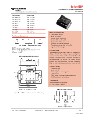 E3P48R50-16 Datasheet PDF Teledyne Technologies Incorporated