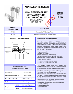 RF103 Datasheet PDF Teledyne Technologies Incorporated