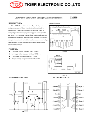 LM339D Datasheet PDF Tiger Electronic