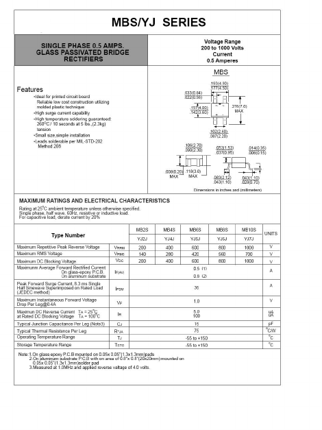 YJ2J Datasheet PDF Tiger Electronic