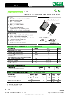 15T50 Datasheet PDF Thinki Semiconductor Co., Ltd.