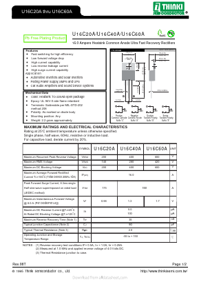 U16C60A Datasheet PDF Thinki Semiconductor Co., Ltd.