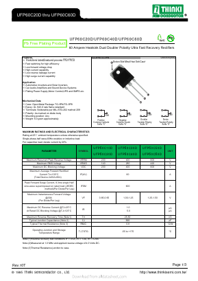 UFP60C30D Datasheet PDF Thinki Semiconductor Co., Ltd.