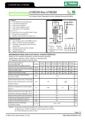 U16C60D_ Datasheet PDF Thinki Semiconductor Co., Ltd.