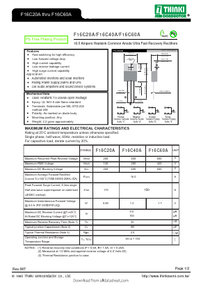 F16C40A Datasheet PDF Thinki Semiconductor Co., Ltd.