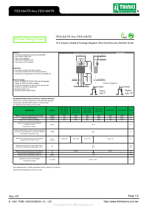 FES16LTR Datasheet PDF Thinki Semiconductor Co., Ltd.