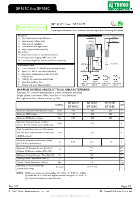 SF166C Datasheet PDF Thinki Semiconductor Co., Ltd.