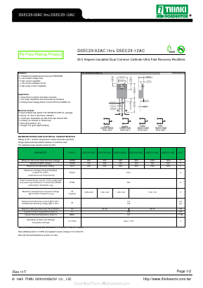 DSEC29-08AC Datasheet PDF Thinki Semiconductor Co., Ltd.