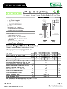 GPA1601 Datasheet PDF Thinki Semiconductor Co., Ltd.