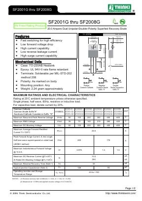 SF2001GD Datasheet PDF Thinki Semiconductor Co., Ltd.