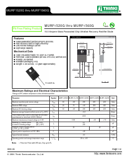 MURF1520G Datasheet PDF Thinki Semiconductor Co., Ltd.