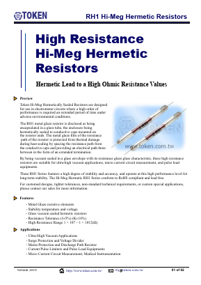 RH110TK Datasheet PDF Token Electronics Industry Co., Ltd.