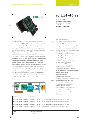 PD2-116-60-SE Datasheet PDF TRINAMIC Motion Control GmbH 