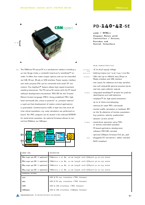 PD2-140-42-SE Datasheet PDF TRINAMIC Motion Control GmbH 