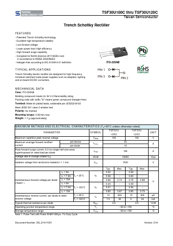 TSF30U120C Datasheet PDF TSC Corporation