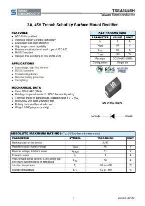 TSSA3U45H Datasheet PDF TSC Corporation