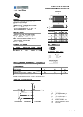 BZT52C56KRKG Datasheet PDF TSC Corporation