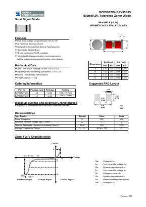 BZV55B22 Datasheet PDF TSC Corporation