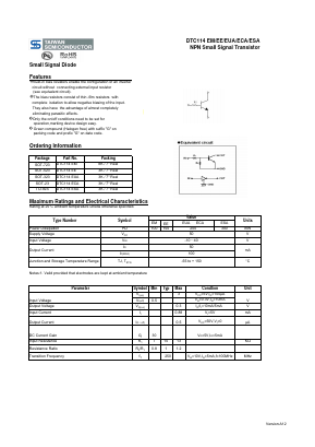DTC114EM Datasheet PDF TSC Corporation