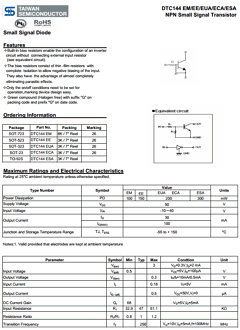DTC144EUA Datasheet PDF TSC Corporation
