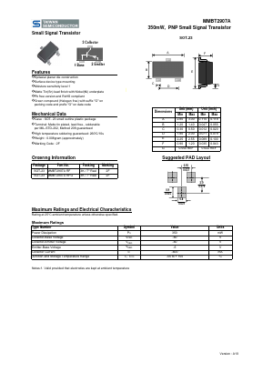 MMBT2907ARF Datasheet PDF TSC Corporation
