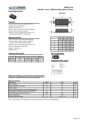 RB521S-30 Datasheet PDF TSC Corporation