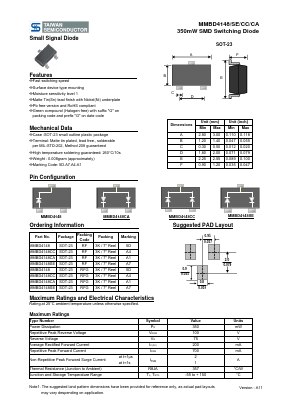 MMBD4148SE Datasheet PDF TSC Corporation